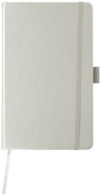 Кольоровий блокнот Metal, колір срібний - 10705202- Фото №3