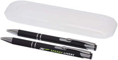 Набір ручок Belfast, колір суцільний чорний - 10705600- Фото №2