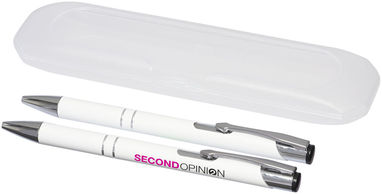 Набір ручок Belfast, колір білий - 10705603- Фото №2