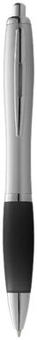 Шариковая ручка Nash, цвет серебряный, сплошной черный - 10707709- Фото №2
