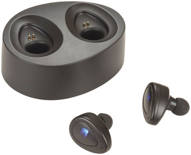 Бездротові навушники з зарядним чохлом, колір суцільний чорний - 10830500- Фото №3
