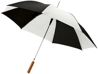 Зонт автоматический Lisa 23'', цвет черный глянцевый, белый - 10901710- Фото №1