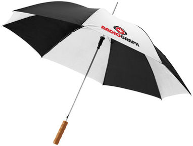 Зонт автоматический Lisa 23'', цвет черный глянцевый, белый - 10901710- Фото №3
