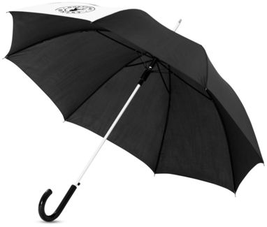Зонт Lucy  23'', цвет белый, сплошной черный - 10910000- Фото №2