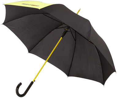 Зонт Lucy  23'', цвет неоново-желтый, сплошной черный - 10910003- Фото №2