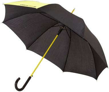 Зонт Lucy  23'', цвет неоново-желтый, сплошной черный - 10910003- Фото №3
