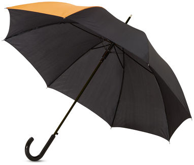 Зонт Lucy  23'', цвет оранжевый, сплошной черный - 10910005- Фото №1