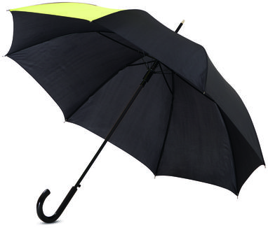 Зонт Lucy  23'', цвет лайм, сплошной черный - 10910006- Фото №1