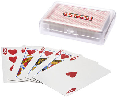 Карткова гра Reno в чохлі, колір червоний прозорий - 11005202- Фото №2