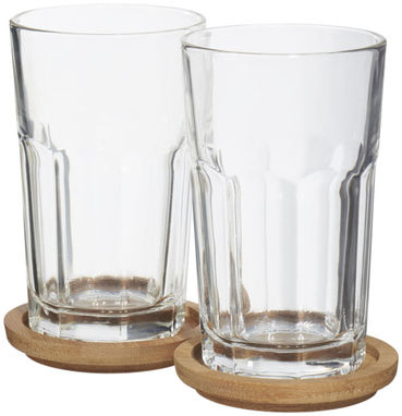 Набір склянок Linden з костерами, колір прозорий - 11289200- Фото №4