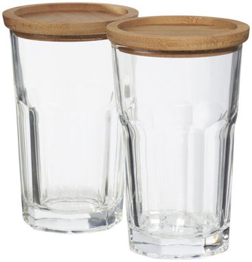 Набір склянок Linden з костерами, колір прозорий - 11289200- Фото №5