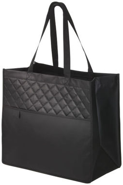 Стьобана ламінована сумка Cross, колір суцільний чорний - 12026700- Фото №1