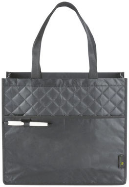 Стеганая ламинированная сумка Cross, цвет сплошной черный - 12026700- Фото №4
