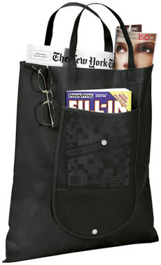Складная сумка Maple из нетканого материала, цвет сплошной черный - 12026800- Фото №1