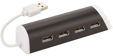 Хаб USB , цвет сплошной черный - 12372400- Фото №1