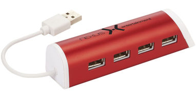 Хаб USB , цвет красный - 12372403- Фото №2
