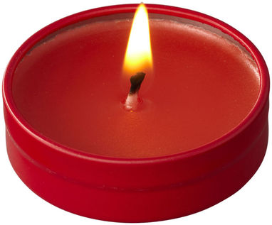 Свічка Bova в жерстяній баночці, колір червоний - 12612003- Фото №5