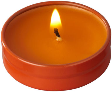 Свічка Bova в жерстяній баночці, колір оранжевий - 12612004- Фото №5