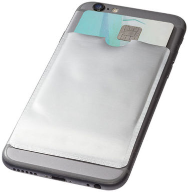 Бумажник для карт с RFID-чипом для смартфона, цвет серебряный - 13424601- Фото №1