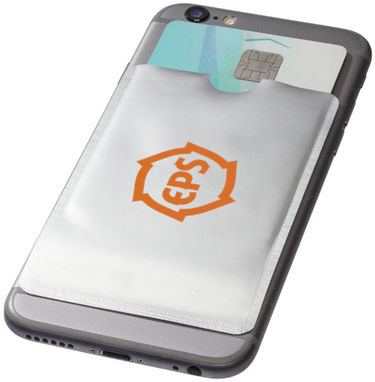 Гаманець для карт з RFID-чіпом для смартфона, колір срібний - 13424601- Фото №2