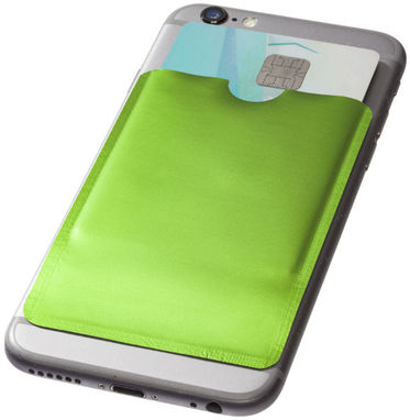 Гаманець для карт з RFID-чіпом для смартфона, колір лайм - 13424604- Фото №1