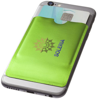 Гаманець для карт з RFID-чіпом для смартфона, колір лайм - 13424604- Фото №2