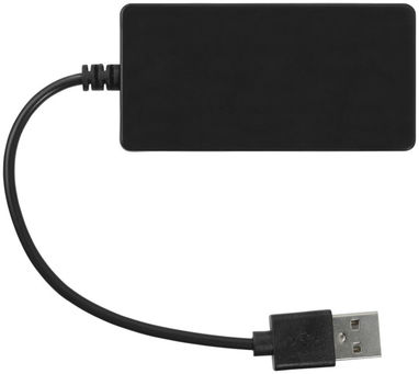 Хаб USB Brick, колір суцільний чорний - 13425000- Фото №3