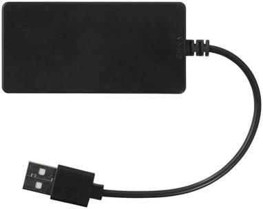 Хаб USB Brick, цвет сплошной черный - 13425000- Фото №4