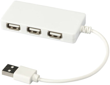 Хаб USB Brick, цвет белый - 13425001- Фото №1