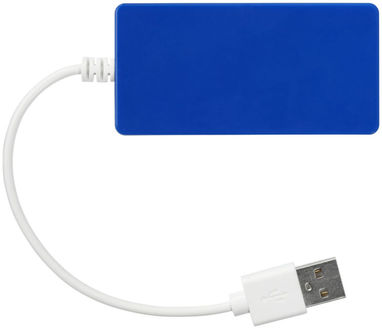 Хаб USB Brick, колір яскраво-синій - 13425002- Фото №3