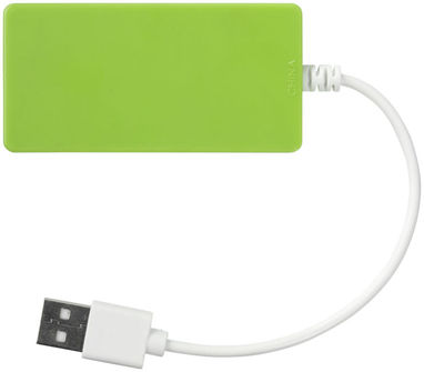 Хаб USB Brick, колір лайм - 13425004- Фото №4