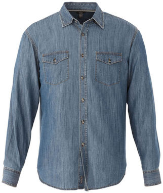 Рубашка Sloan с длинными рукавами, цвет джинс  размер L - 38174463- Фото №3
