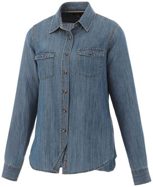 Рубашка женская Sloan с длинными рукавами, цвет джинс  размер XS - 38175460- Фото №1