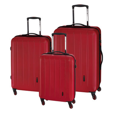 Набір валіз CORK, колір червоний - 56-2210417- Фото №1
