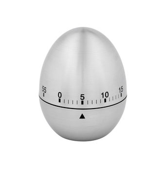 Таймер кухонний у вигляді яйця KITCHEN-EGG, колір сріблястий - 58-0300487- Фото №1