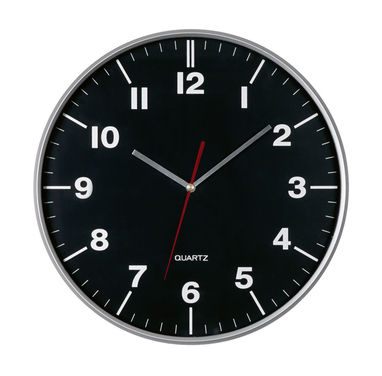 Годинник настінний HEMERA, колір чорний, сріблястий - 58-0400940- Фото №1