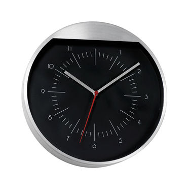 Годинник настінний ROUNDABOUT, колір чорний, сріблястий - 58-0401217- Фото №1