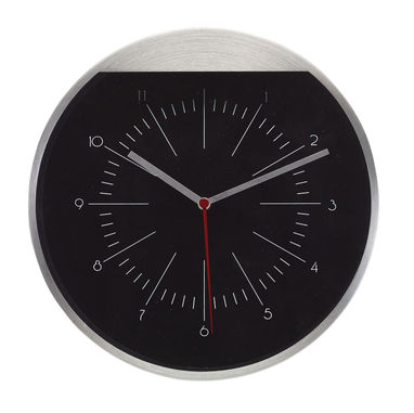 Годинник настінний ROUNDABOUT, колір чорний, сріблястий - 58-0401217- Фото №2