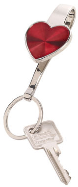 Брелок для ключів WITH LOVE, колір сріблястий, червоний - 58-8041102- Фото №1