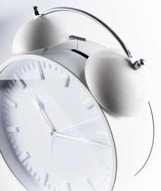 Годинник настінний-будильник RING RING, колір білий - 58-8045001- Фото №3