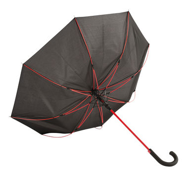 Зонт-автомат CANCAN, цвет чёрный, красный - 56-0103351- Фото №2