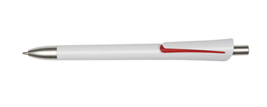 Ручка кулькова OREGON, колір білий, червоний - 56-1102104- Фото №1