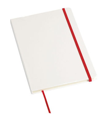 Блокнот AUTHOR, колір білий, червоний - 56-1103266- Фото №1