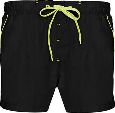 Короткий купальник, колір чорний, флюорісцентний жовтий  розмір XL - BN67200402221- Фото №1