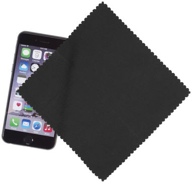 Тканина з мікроволокна для чищення поверхонь з чохлом, колір суцільний чорний - 13424300- Фото №1