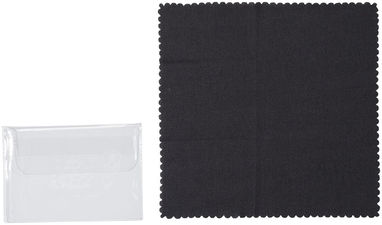 Тканина з мікроволокна для чищення поверхонь з чохлом, колір суцільний чорний - 13424300- Фото №5