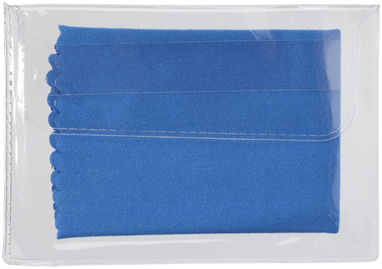 Ткань из микроволокна для чистки поверхностей с чехлом, цвет синий - 13424301- Фото №3