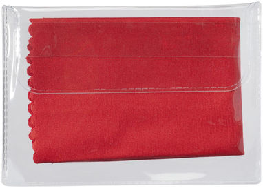 Ткань из микроволокна для чистки поверхностей с чехлом, цвет красный - 13424302- Фото №3