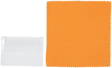 Ткань из микроволокна для чистки поверхностей с чехлом, цвет оранжевый - 13424303- Фото №5