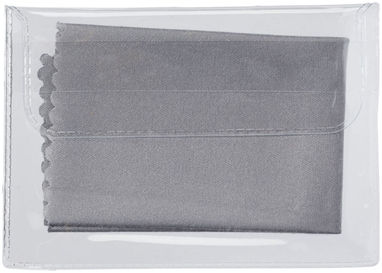 Ткань из микроволокна для чистки поверхностей с чехлом, цвет серый - 13424305- Фото №3